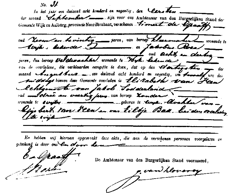 18900901 ovl akte 31 Elisabeth v Veen ev J Sodderland